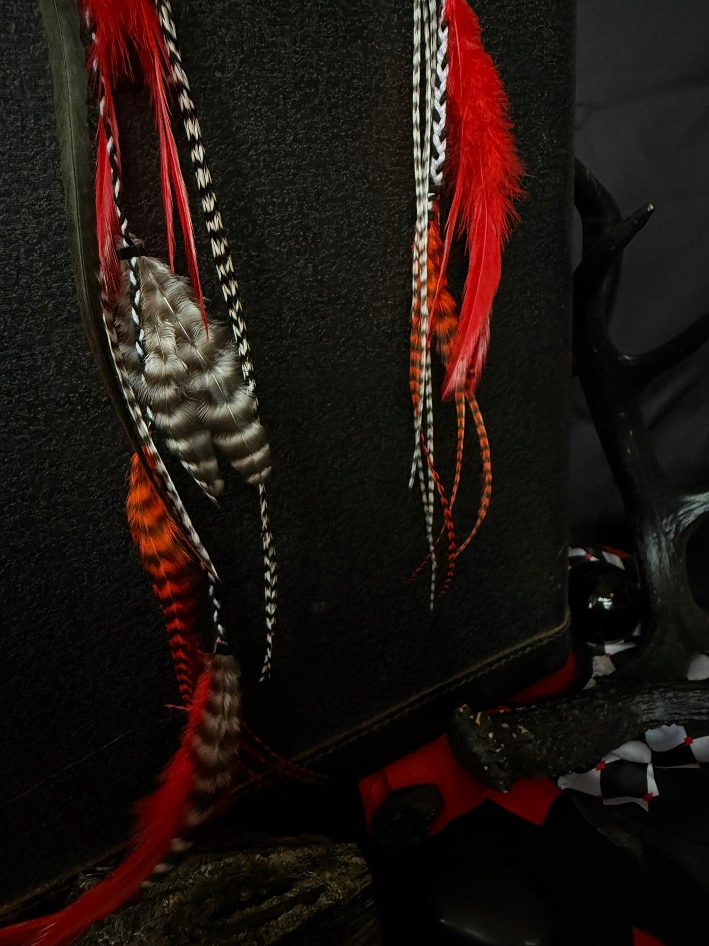 'GOOD LUCK' feather hair clip