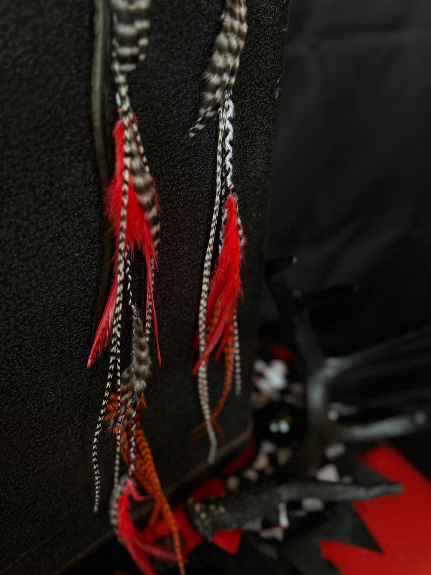 'GOOD LUCK' feather hair clip