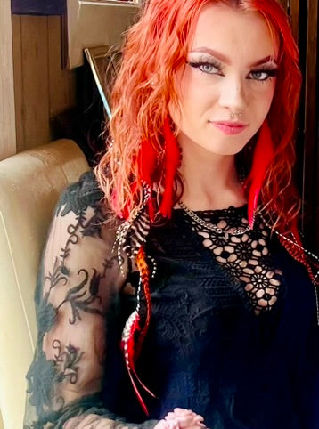 'GOOD LUCK' feather hair clip