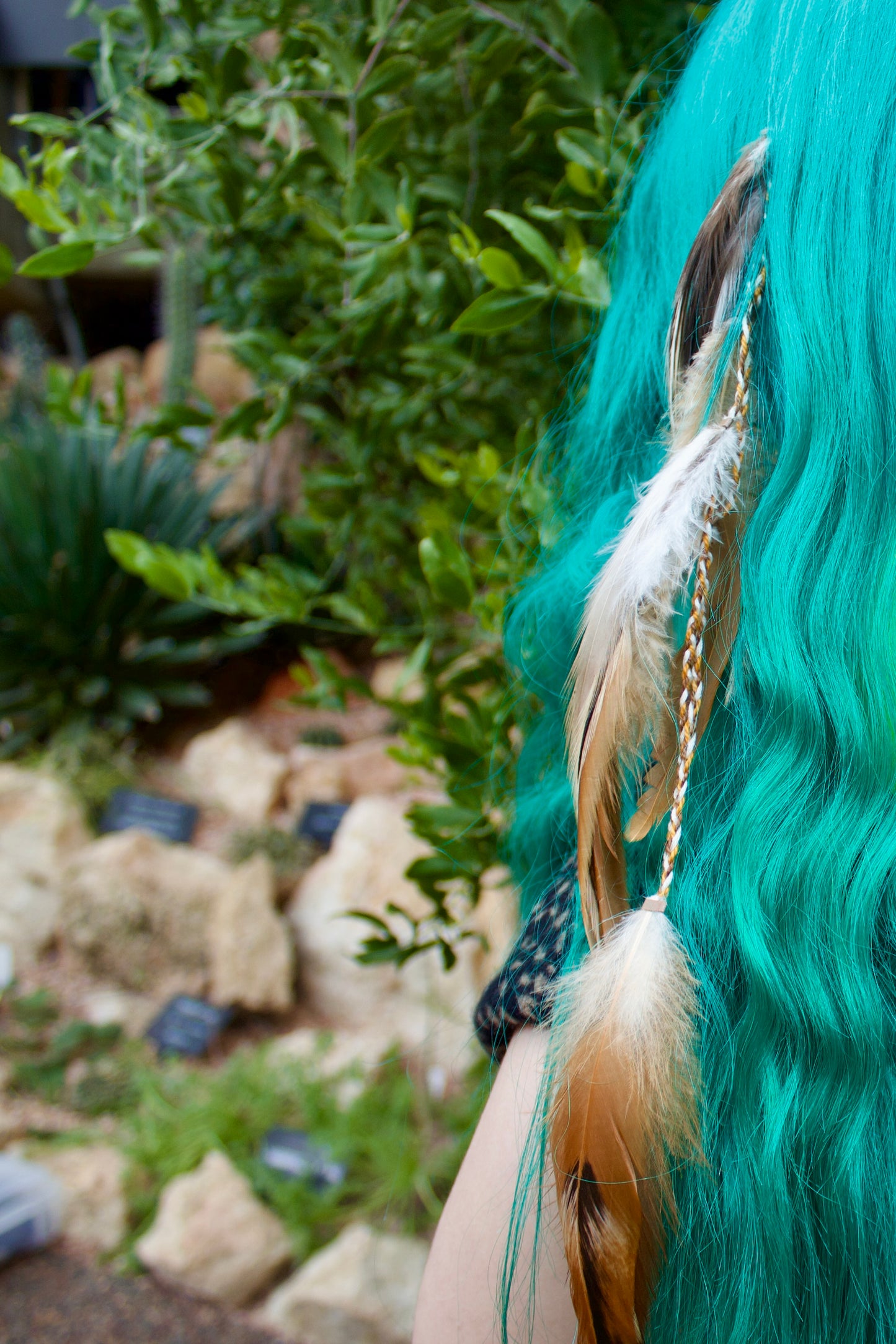 the 'Foxy Flair' feather hair clip