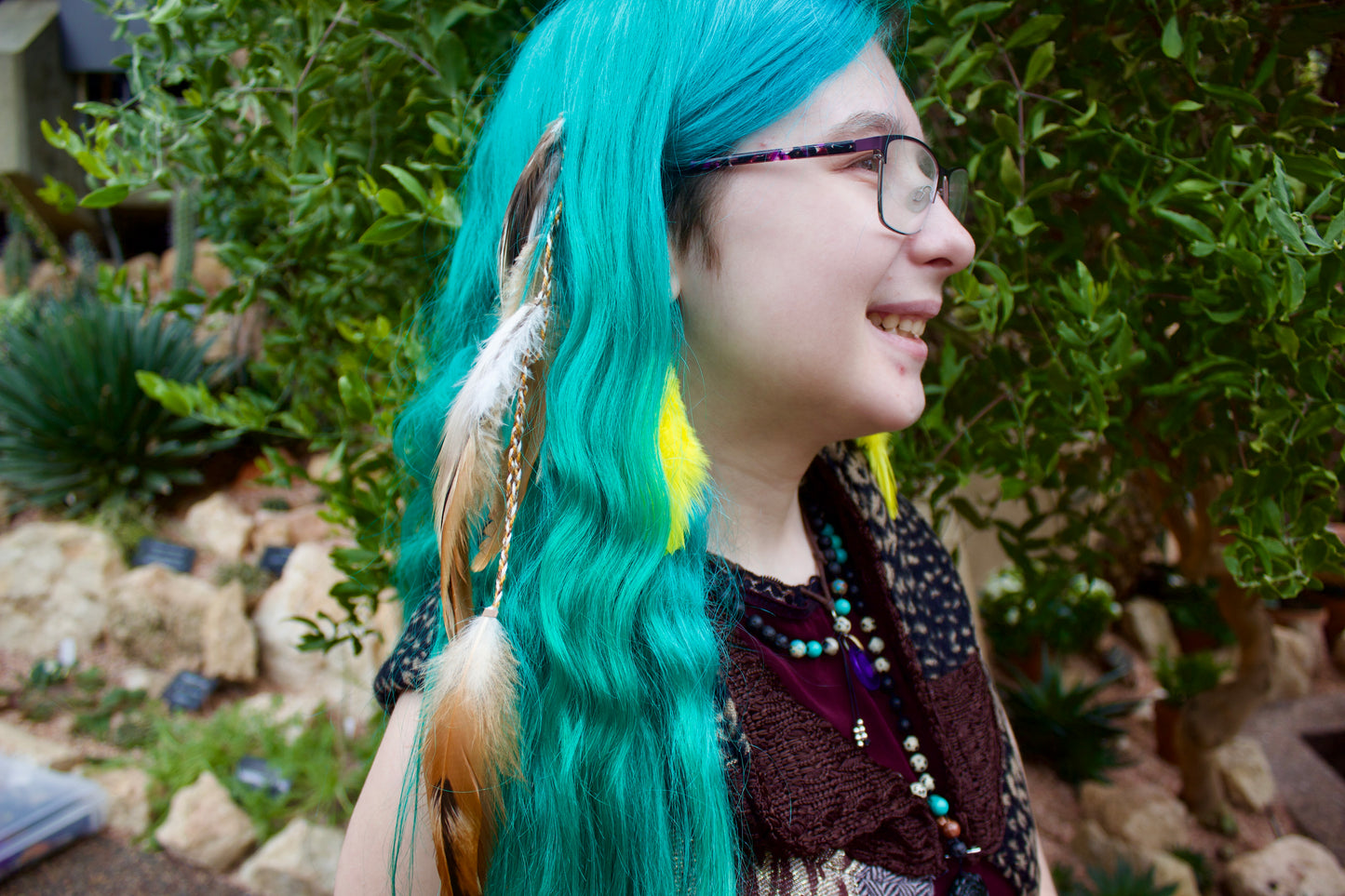 the 'Foxy Flair' feather hair clip